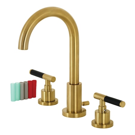 Fauceture FSC8923CKL Kaiser Widespread Bathroom Faucet W/ Brass Pop-Up, Brass FSC8923CKL